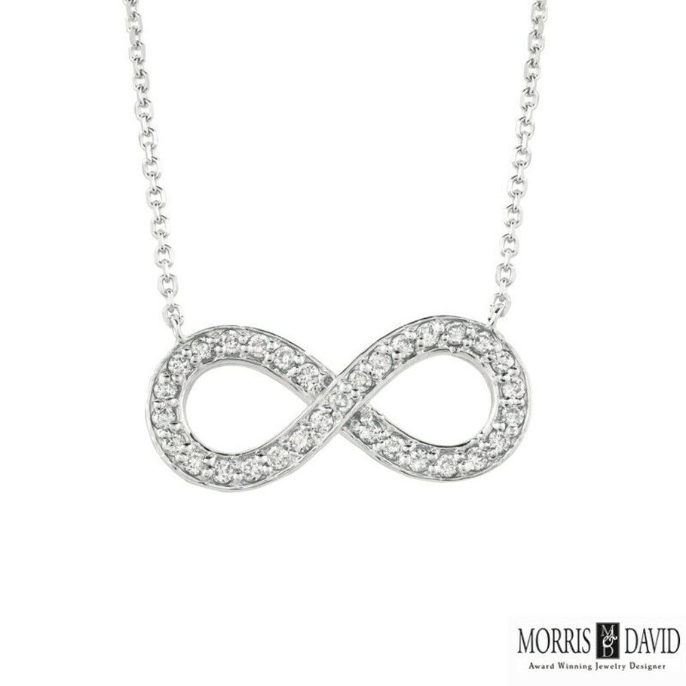 0.40 Carat Natural Diamond Infinity Necklace